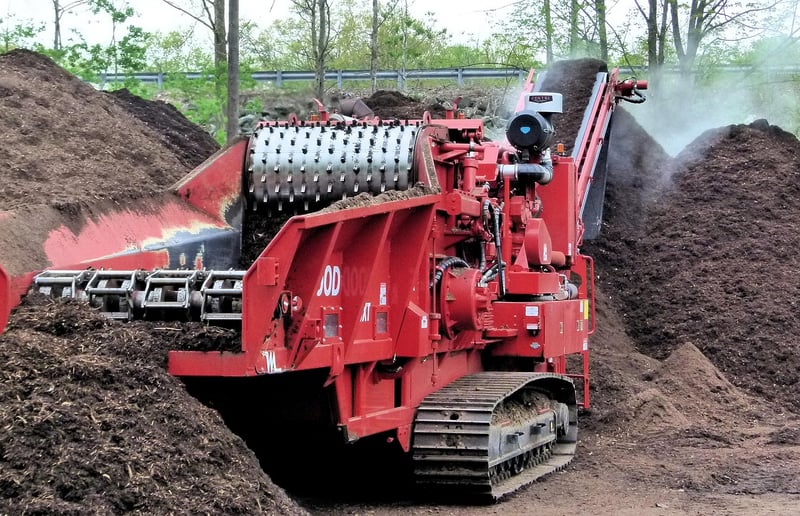 Mulch in a garden